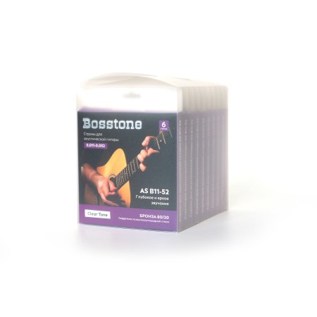 Bosstone AS B11-52 Струны для акустической гитары бронза 80/20 в вакуумной упаковке